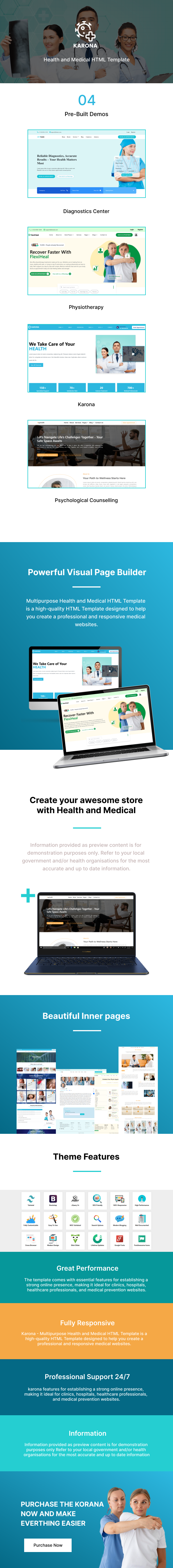 Karona – Multipurpose Health and Medical HTML Template
